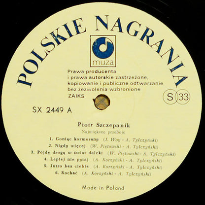 Piotr Szczepanik : Największe Przeboje (LP, Comp, Cre)