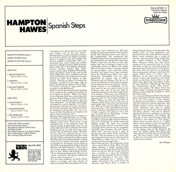 Hampton Hawes : Spanish Steps (LP, Album)
