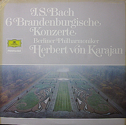 Herbert von Karajan, Berliner Philharmoniker - Johann Sebastian Bach : 6 Brandenburgische Konzerte (2xLP, RE, Gat)