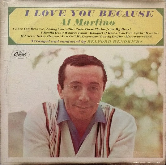 Al Martino : I Love You Because (LP, Album, RE, Jac)