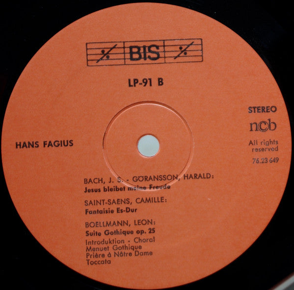 Hans Fagius : Favourite Organ Music (LP, Album)