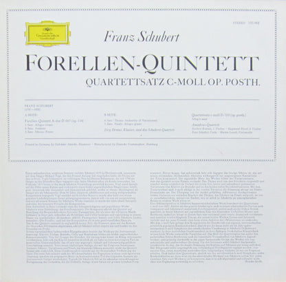 Franz Schubert - Jörg Demus, Schubert-Quartett, Amadeus-Quartett : Forellen-Quintett, Quartettsatz C-Moll Op. Posth. (LP, Album)