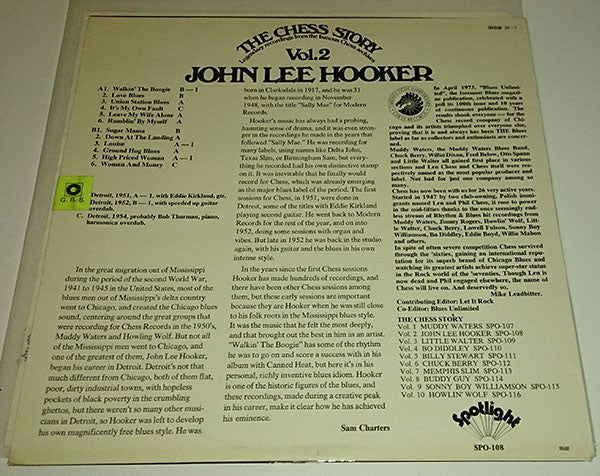 John Lee Hooker : The Chess Story Vol. 2 (LP, Album, Mono, RE)