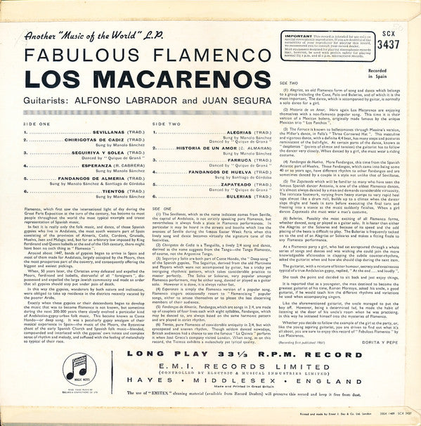 Los Macarenos : Fabulous Flamenco!! (LP)