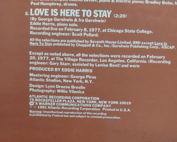 Eddie Harris : The Versatile Eddie Harris (LP)