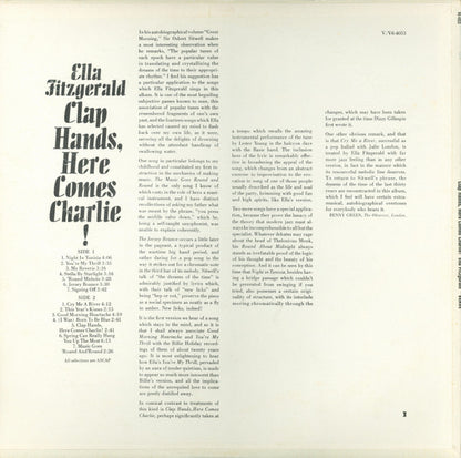 Ella Fitzgerald : Clap Hands, Here Comes Charlie! (LP, Album)
