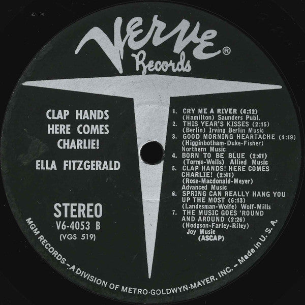 Ella Fitzgerald : Clap Hands, Here Comes Charlie! (LP, Album)