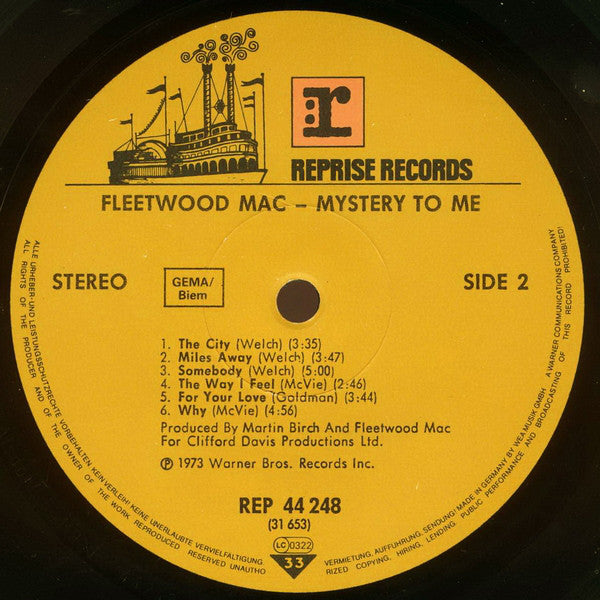 Fleetwood Mac : Mystery To Me (LP, Album, RE, Gat)