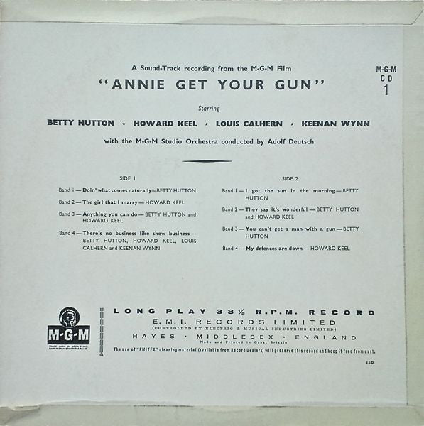 Various : Annie Get Your Gun (Original Soundtrack) (10")