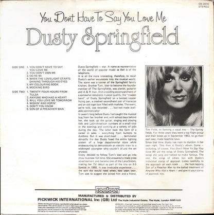 Dusty Springfield : You Don't Have To Say You Love Me (LP, Comp)