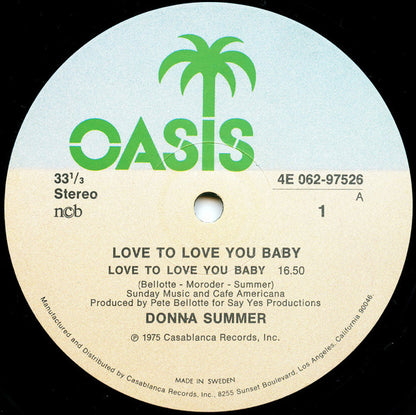 Donna Summer : Love To Love You Baby (LP, Album)