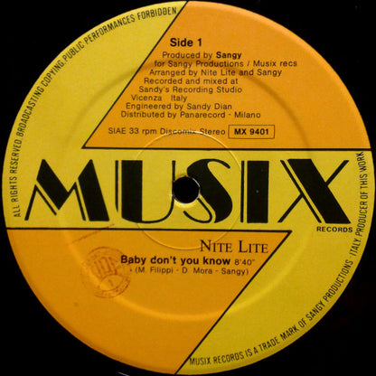 Nite Lite : Baby Don't You Know (12")