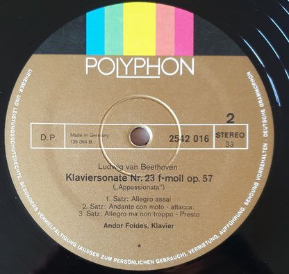 Ludwig Van Beethoven : Les Adieux, Appassionata, Pathétique (LP, Album, RE)