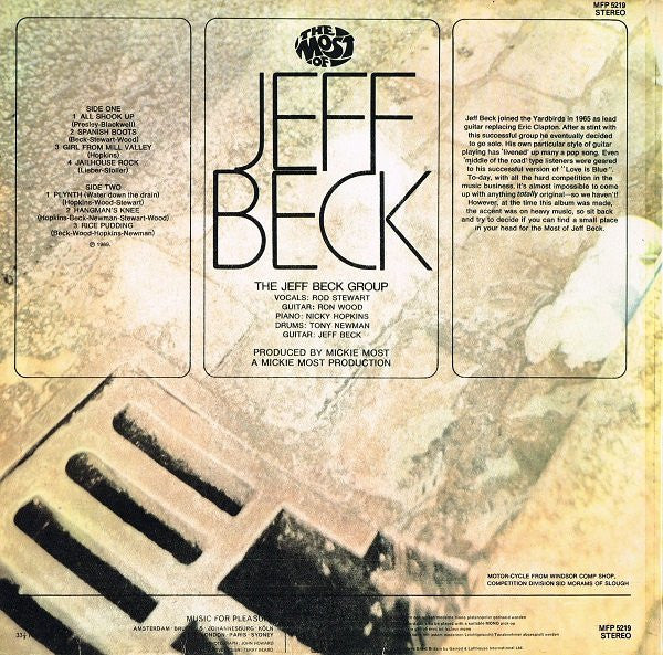 Jeff Beck Group : The Most Of Jeff Beck (LP, Album, RE)