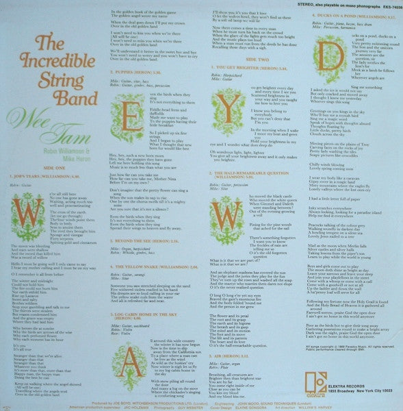 The Incredible String Band : Wee Tam (LP, Album, RP, Ter)