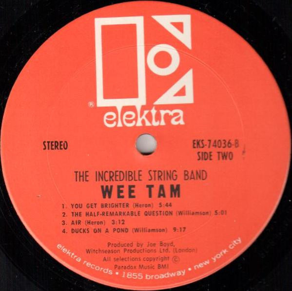 The Incredible String Band : Wee Tam (LP, Album, RP, Ter)