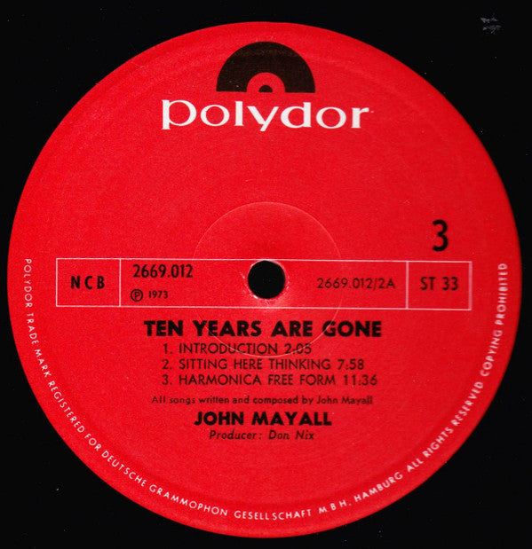 John Mayall : Ten Years Are Gone (2xLP, Album, Gat)