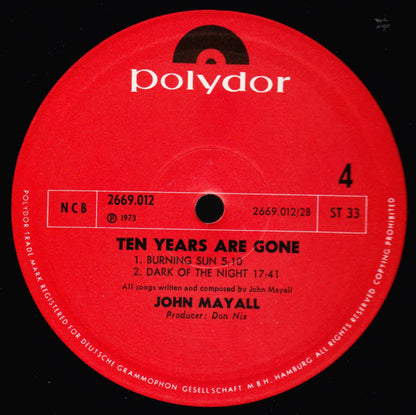 John Mayall : Ten Years Are Gone (2xLP, Album, Gat)