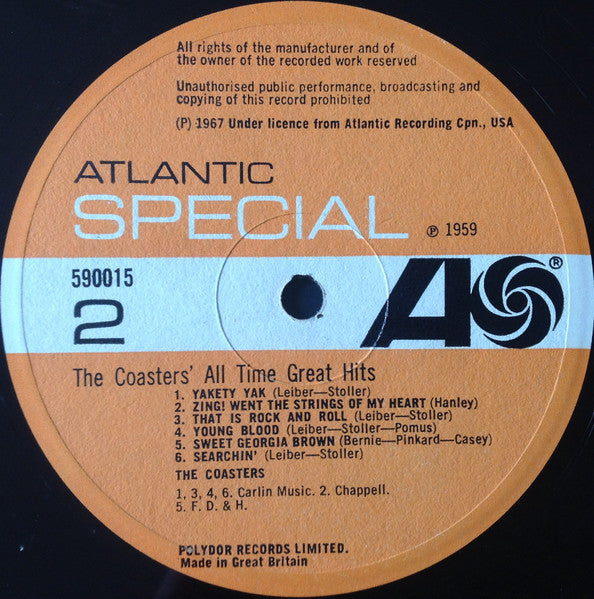 The Coasters : Great All Time Hits (LP, Comp)