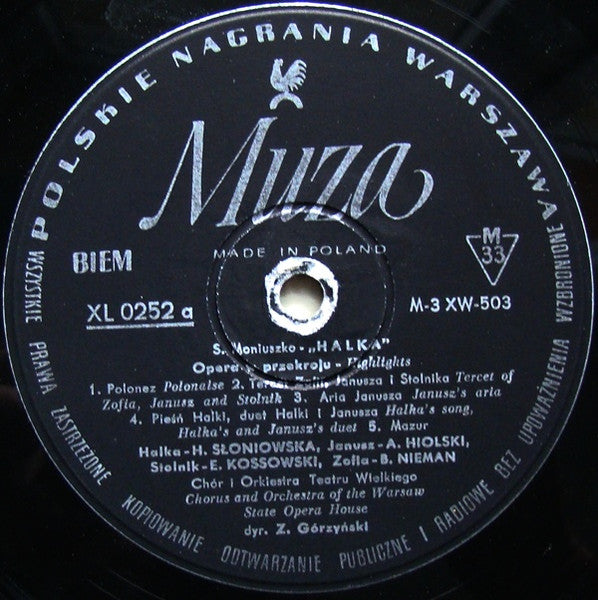 Stanisław Moniuszko, Soliści Teatru Wielkiego W Warszawie, Chór Teatru Wielkiego W Warszawie And Orkiestra Teatru Wielkiego W Warszawie, Zdzisław Górzyński : Halka (LP, Album, Mono)