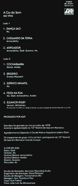 A Cor Do Som : Ao Vivo - Montreux International Jazz Festival (LP, Album)