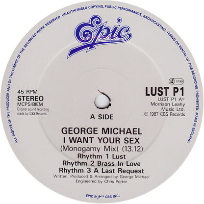 George Michael : I Want Your Sex (12", Ltd, Pos)