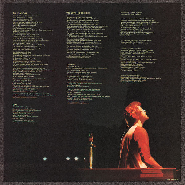 Jackson Browne : Running On Empty (LP, Album)