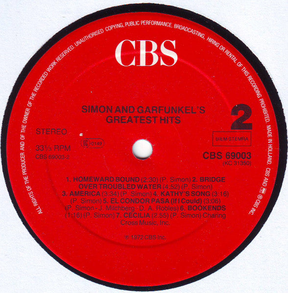 Simon & Garfunkel : Simon And Garfunkel's Greatest Hits (LP, Comp, RE)