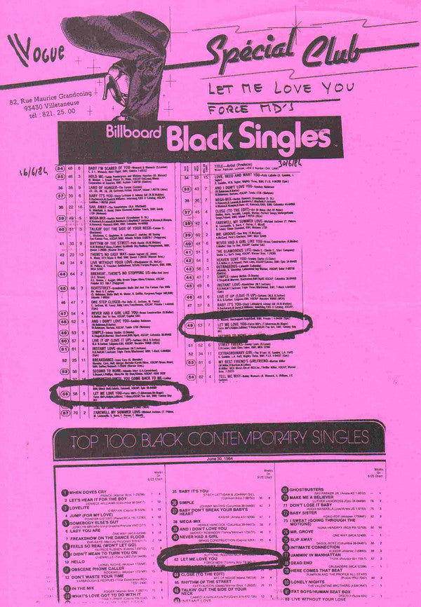 Force MD's : Let Me Love You (12")