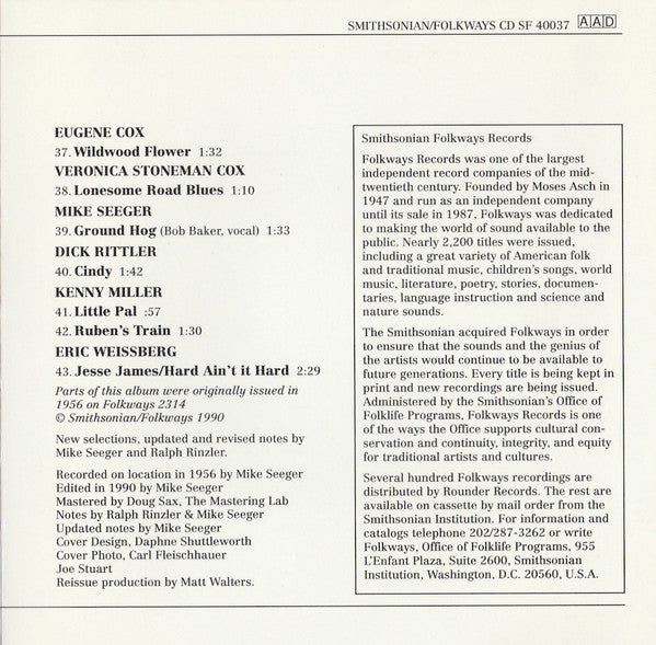 Various : American Banjo: Three-Finger And Scruggs Style (CD, Album, RE)