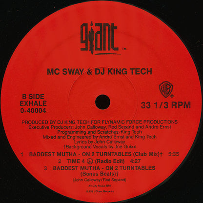 Sway & King Tech : Follow 4 Now / Time 4 Peace (12", Maxi)