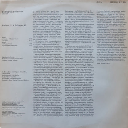 Ludwig van Beethoven, Staatskapelle Berlin, Otmar Suitner : Sinfonie Nr.4  B-Dur Op. 60 (LP)