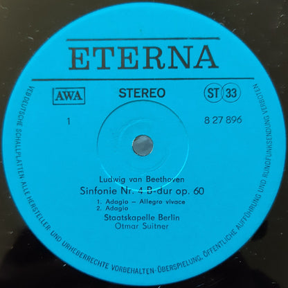 Ludwig van Beethoven, Staatskapelle Berlin, Otmar Suitner : Sinfonie Nr.4  B-Dur Op. 60 (LP)