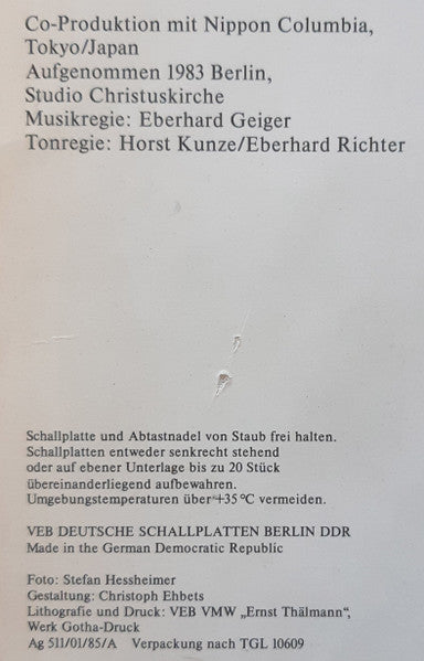 Ludwig van Beethoven, Staatskapelle Berlin, Otmar Suitner : Sinfonie Nr.4  B-Dur Op. 60 (LP)