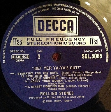 The Rolling Stones : Get Yer Ya-Ya's Out! - The Rolling Stones In Concert (LP, Album)