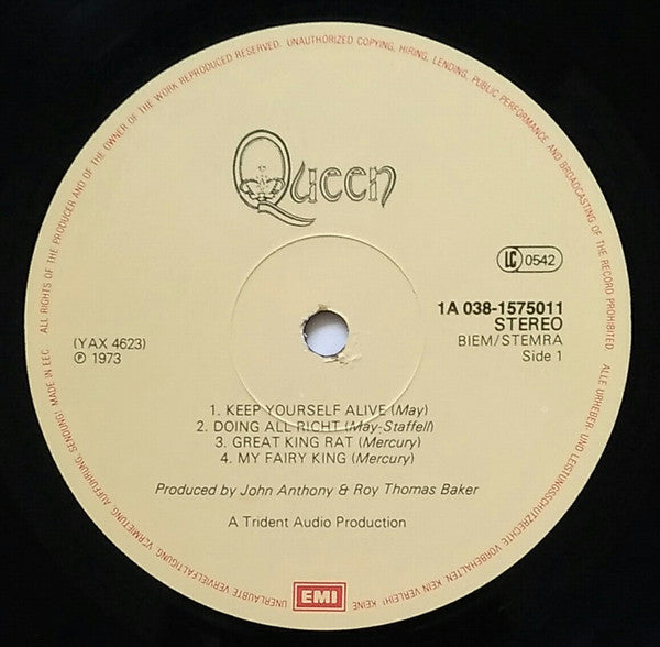 Queen : Queen (LP, Album, RE)