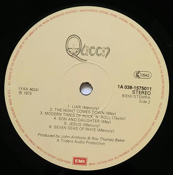 Queen : Queen (LP, Album, RE)