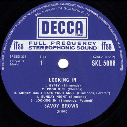 Savoy Brown : Looking In (LP, Album, Gat)