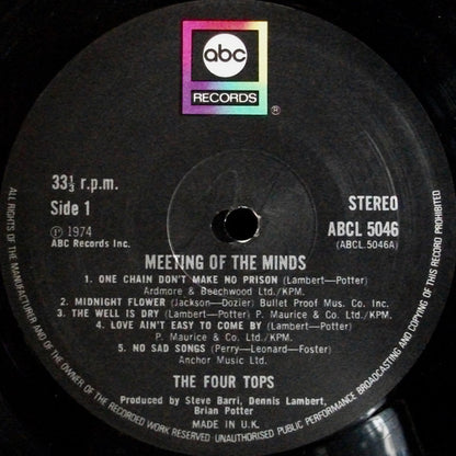 Four Tops : Meeting Of The Minds (LP, Album, RE, RP, Gat)