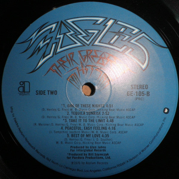 Eagles : Their Greatest Hits 1971-1975 (LP, Album, Comp, Emb)