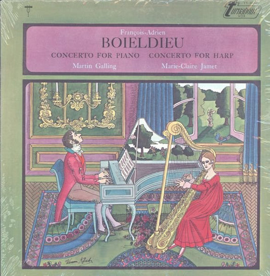 François-Adrien Boieldieu - Martin Galling, Marie-Claire Jamet : Concerto For Piano / Concerto For Harp (LP, Album, Hex)