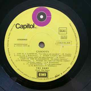 The Band : Cahoots (LP, Album)