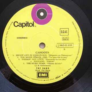 The Band : Cahoots (LP, Album)