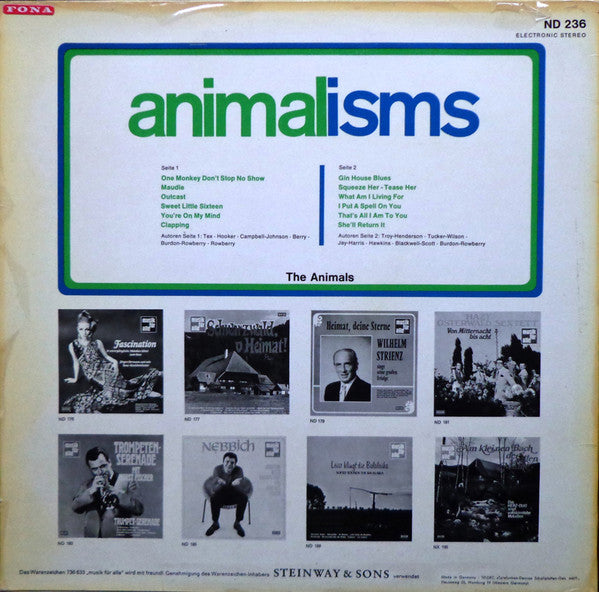 The Animals : Animalisms (LP, Album, RE)