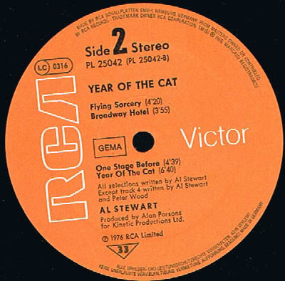 Al Stewart : Year Of The Cat (LP, Album, RE)