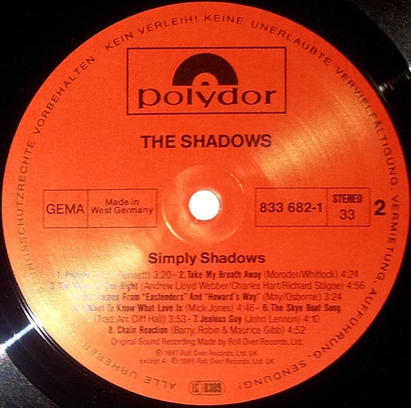 The Shadows : Simply Shadows (LP, Album)