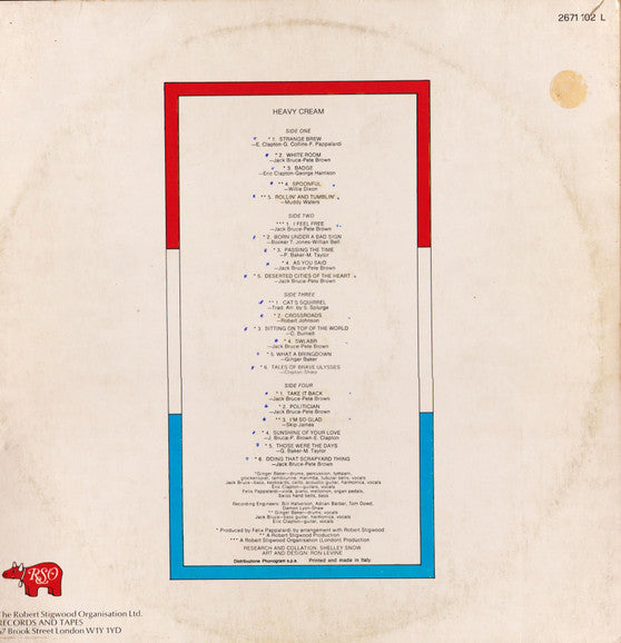 Cream (2) : Heavy Cream (2xLP, Comp)