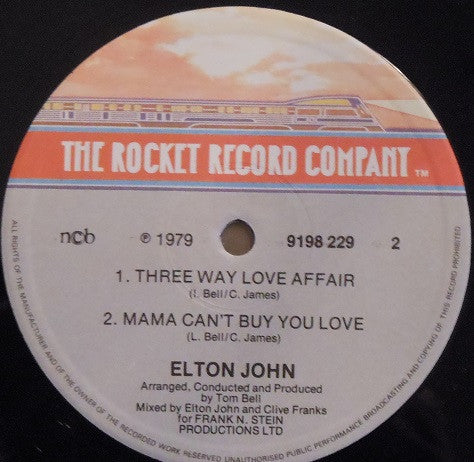 Elton John : The Thom Bell Sessions '77 (12", Single)