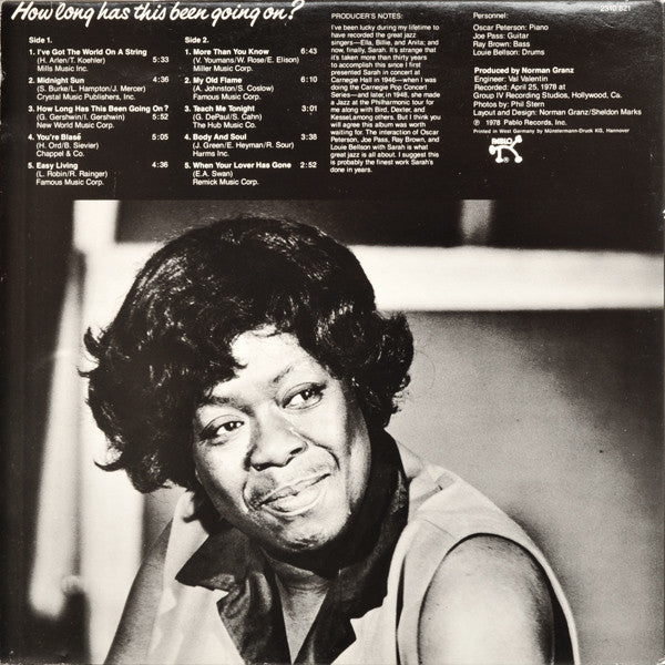 Sarah Vaughan : How Long Has This Been Going On? (LP, Album)