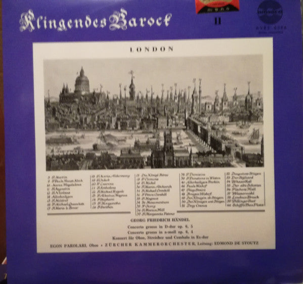 Edmond De Stoutz, Zürcher Kammerorchester, Egon Parolari, Georg Friedrich Händel : Klingendes Barock 11 - London (2) (LP)